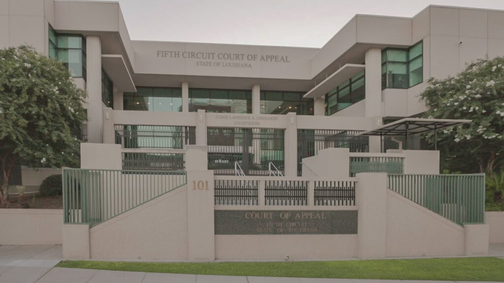The Fifth Circuit Court of Appeal (Judge Lawrence A. Chehardy Courthouse) in Gretna, Louisiana, where Jefferson Parish divorce matters are litigated.