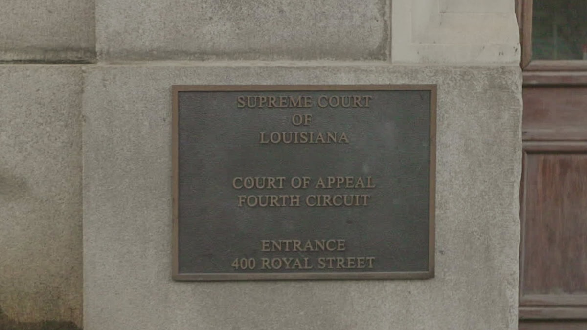 The Supreme Court of Louisiana and Fourth Circuit Court of Appeal entrance at 400 Royal Street in New Orleans.